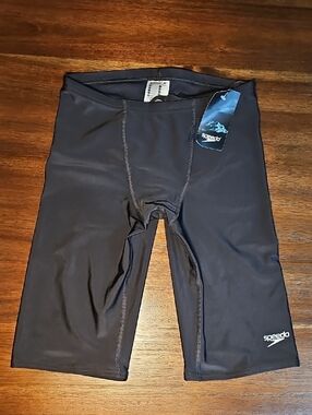 Speedo Men's Black Training Jammer Swim Trunks